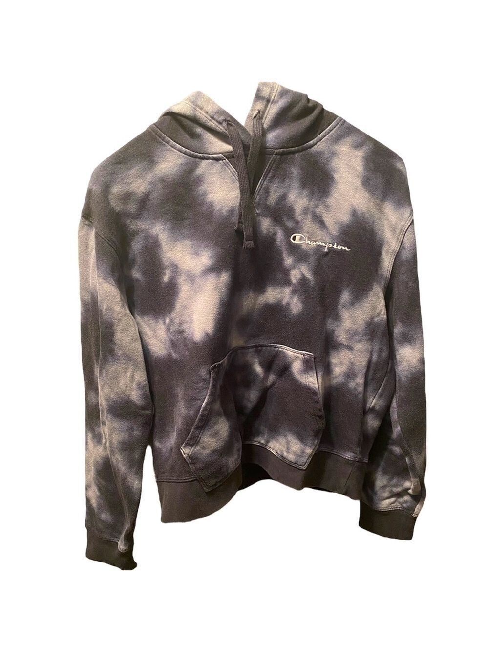 Champion Gray Tie Dye Hoodie Small